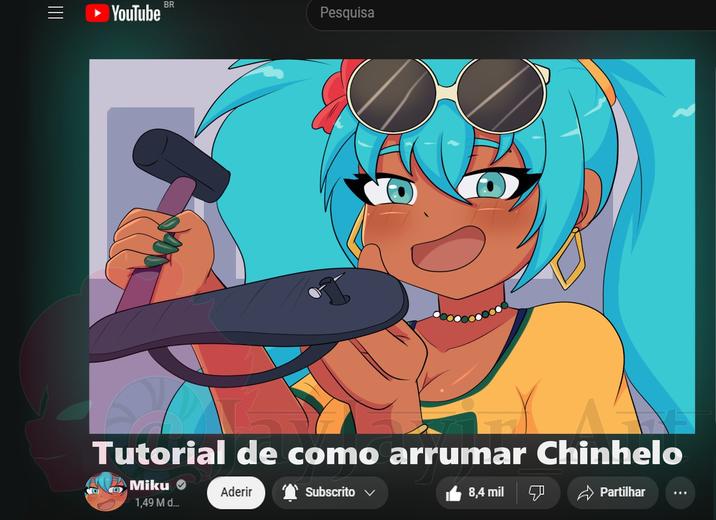 BR ||| = ► YouTube Pesquisa NO Tutorial de como arrumar Chinhelo Miku 1,49 M d... Aderir Subscrito ✓ 8,4 mil Partilhar