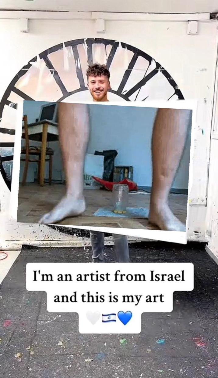 He I'm an artist from Israel and this is my art 回