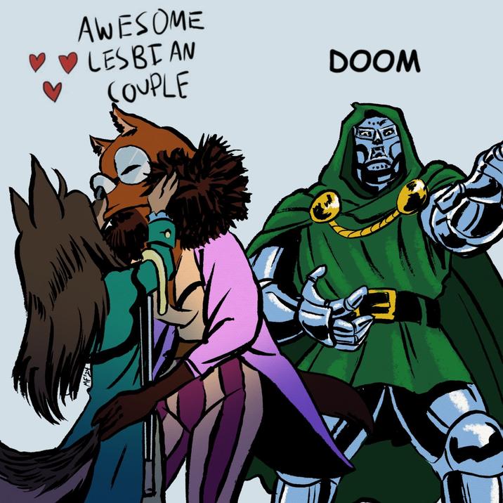 AWESOME LESBIAN COUPLE DOOM