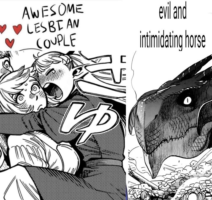 AWESOME ♥ LESBIAN COUPLE ゆ evil and intimidating horse