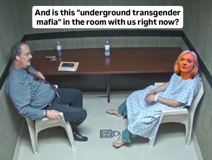 And is this "underground transgender mafia" in the room with us right now?