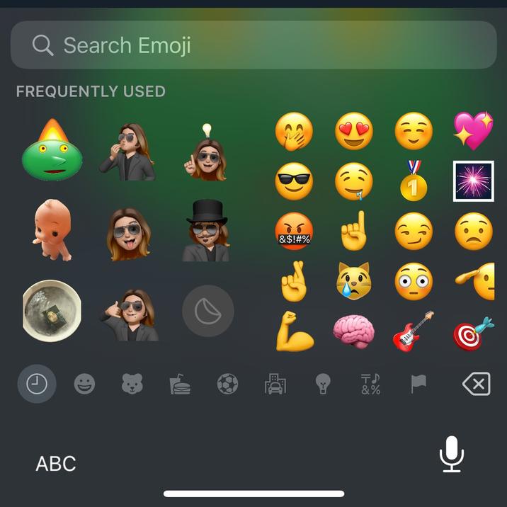 ABC L Q Search Emoji FREQUENTLY USED DE &$!#% 〒♪ &% ☑ 1