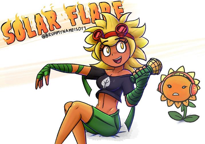 Solar Flare fan art by artist BRUHMYNAMEISDYLAN