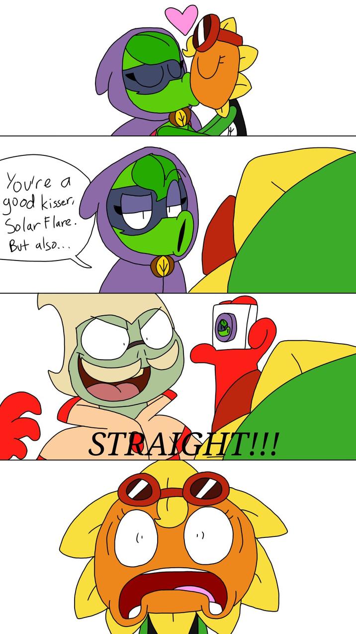 re a You're good kisser Solar Flare. But also... STRAIGHT!!!