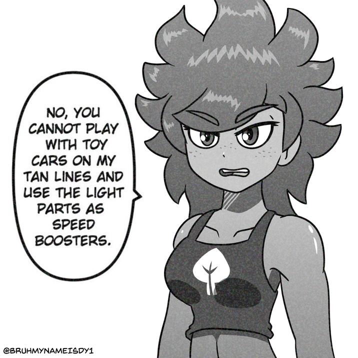 NO, YOU CANNOT PLAY WITH TOY CARS ON MY TAN LINES AND USE THE LIGHT PARTS AS SPEED BOOSTERS. @BRUHMYNAMEISDY1 www www
