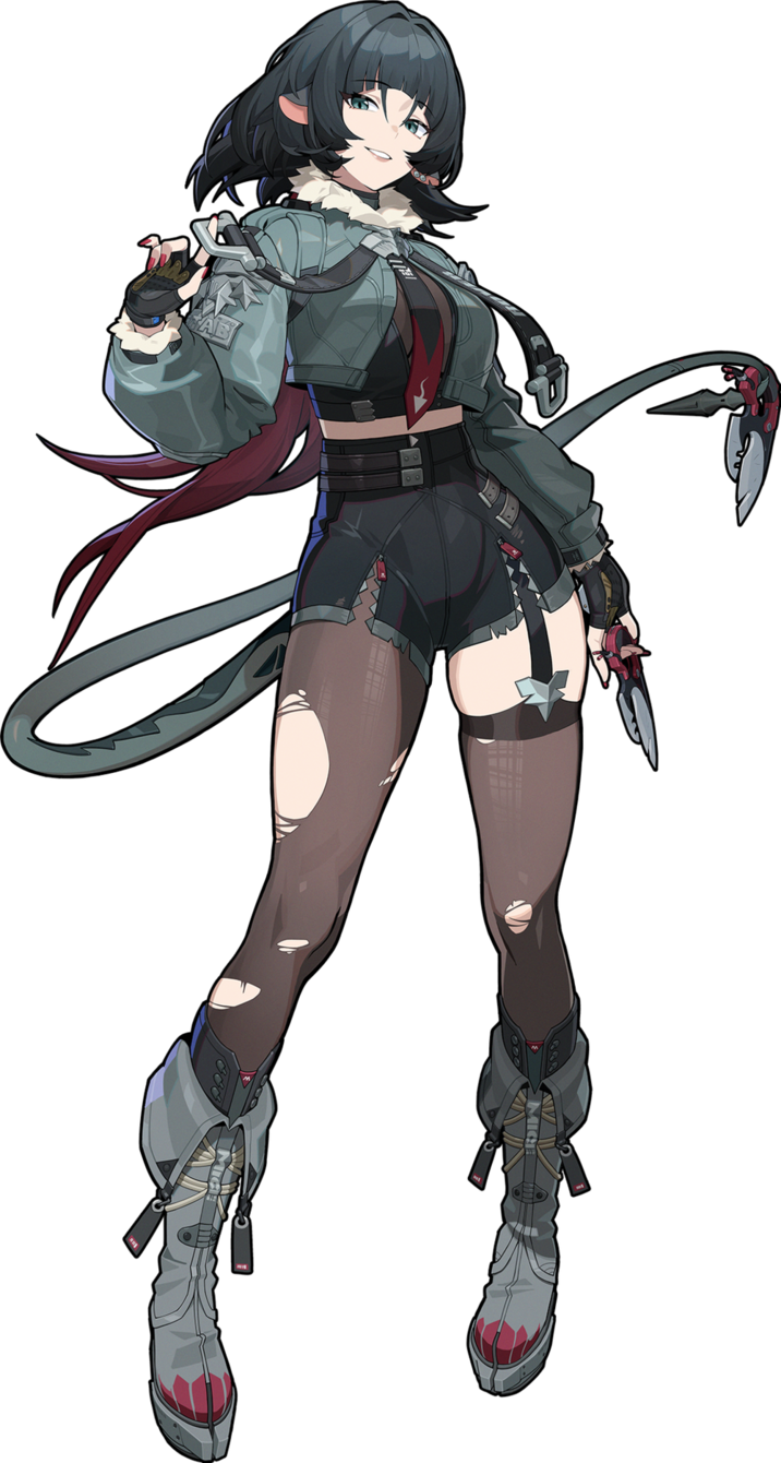 The official portrait for character Jane Doe from the 2024 action role-playing game _Zenless Zone Zero_