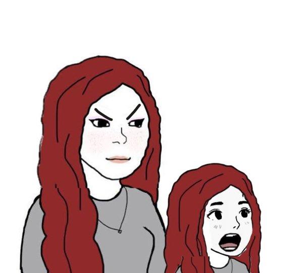 A meme template for Wifejak and Daugherjak together