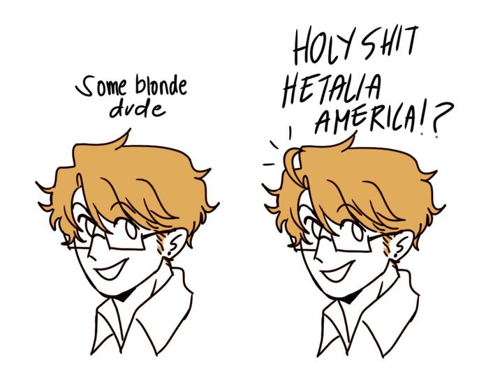 Some blonde dude H-------- HETALIA AMERICA!?