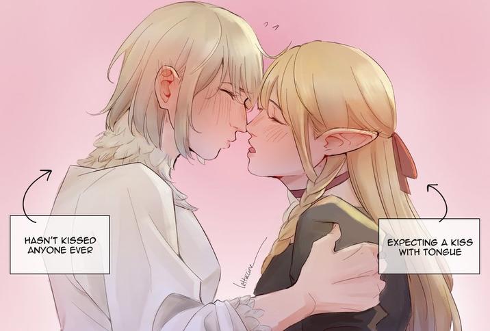 HASN'T KISSED ANYONE EVER s Lettuccine EXPECTING A KISS WITH TONGUE