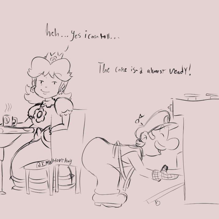 Ch heh... Yes i can toll... The Cake is - a allmest ready! IMWHove hay