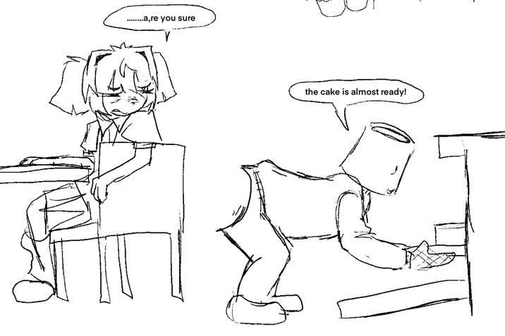 ........a,re you sure the cake is almost ready!