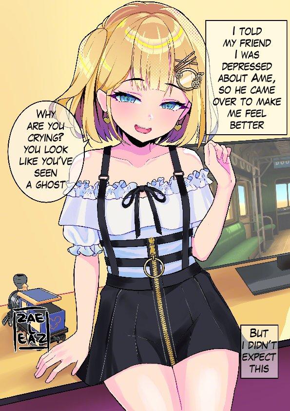 WHY ARE YOU CRYING? YOU LOOK LIKE YOU'VE SEEN A GHOST I TOLD MY FRIEND I WAS DEPRESSED ABOUT AME, SO HE CAME OVER TO MAKE ME FEEL BETTER DOO ZAB EAZ BUT I DIDN'T EXPECT THIS