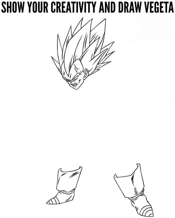 SHOW YOUR CREATIVITY AND DRAW VEGETA