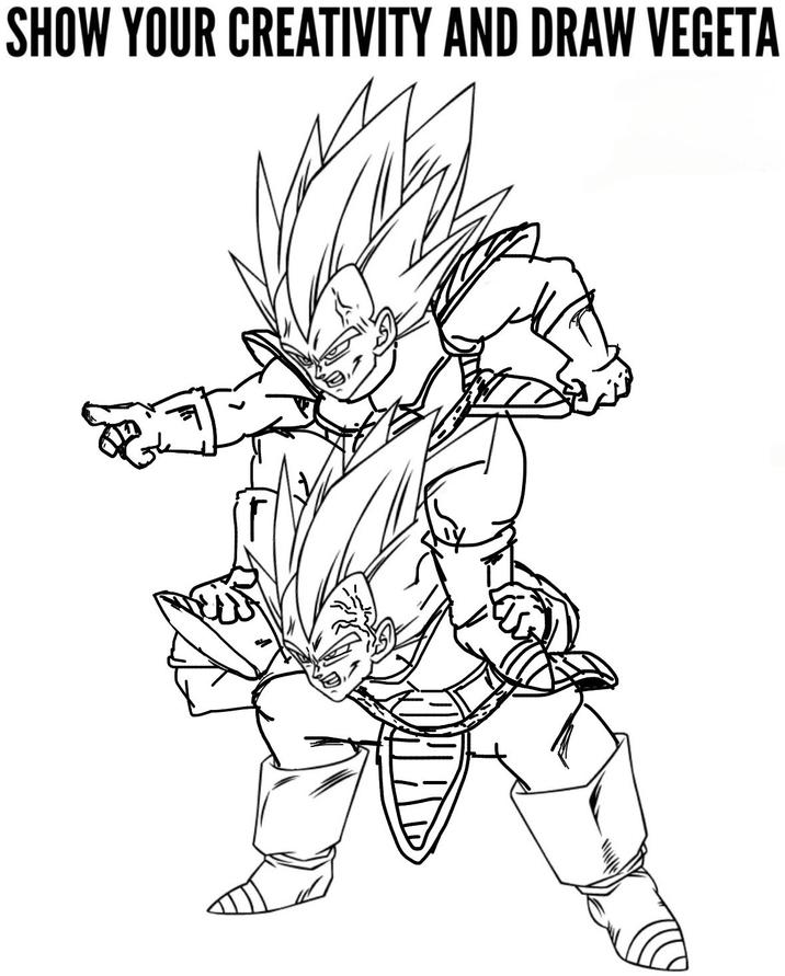 SHOW YOUR CREATIVITY AND DRAW VEGETA