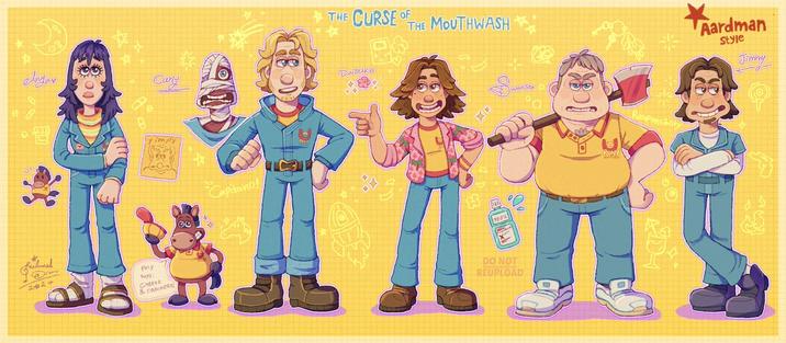 22+ THE CURSE OF Curly Daisuke ly impy Poly Says: CHEESE & CRACKERS! Capitano! THE MOUTHWASH 99.9% DO NOT REUPLOAD wansea Responsiblit Aardman Style Jimmy