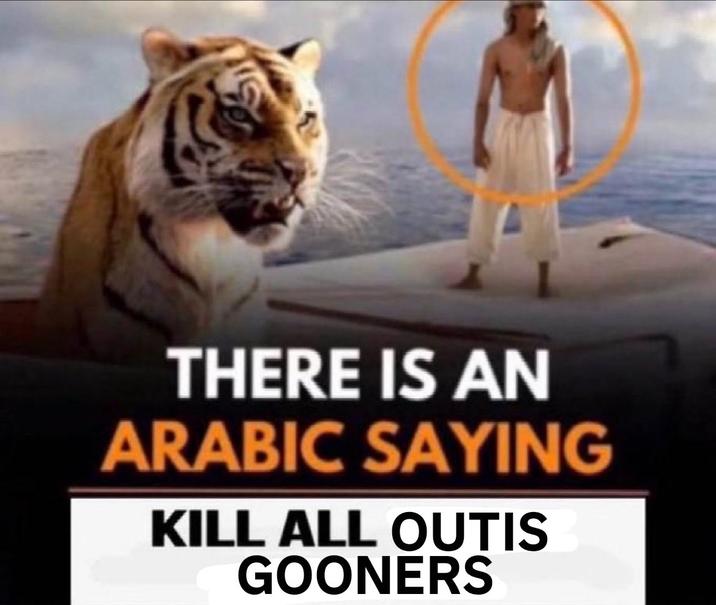 A version of There Is an Arabic Saying meme recaptioned to "Kill All Outis Gooners"