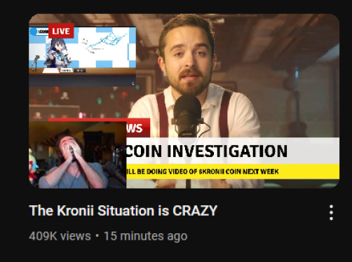 LIVE WS COIN INVESTIGATION ILL BE DOING VIDEO OF SKRONII COIN NEXT WEEK The Kronii Situation is CRAZY 409K views • 15 minutes ago