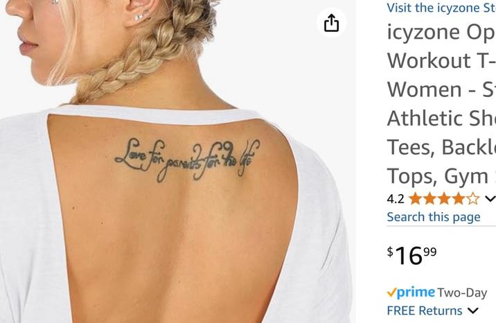 64 Visit the icyzone St icyzone Op Workout T- Women - S Athletic Sh Tees, Backl འམ་ས་ Tops, Gym 4.2 ★★★ Search this page $1699 ✔prime Two-Day FREE Returns ✓