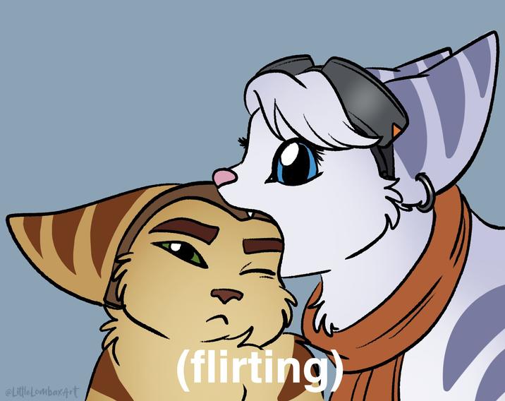 (flirting) @Little LombaxArt