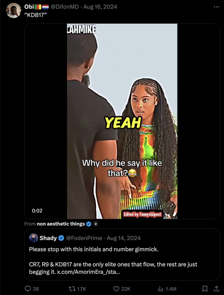 August 16th, 2024 tweet by @DifonMD Tweet reacting to the nickname "YBG Don," where "YBG" stands for "Young, Black and Gifted." The post gathered over 2,000 likes in six months. Internet users began "discoursing":https://knowyourmeme.com/memes/discourse-slang about people taking their internet handles or "street" names too seriously after YouTuber ZoeSpencer went viral for refusing to call someone by their "corny":https://knowyourmeme.com/search?q=corny nickname.