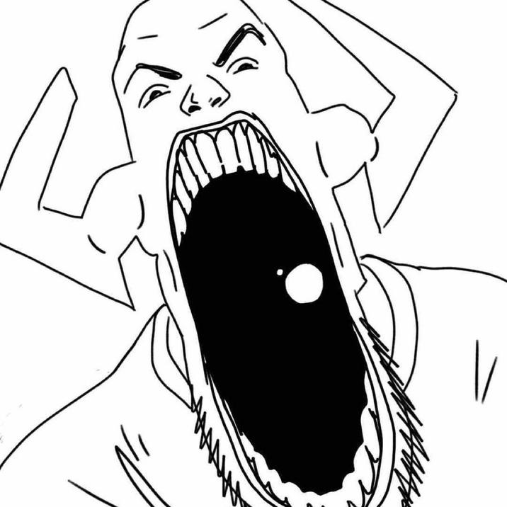 Galactus depicted as a Soyjak.