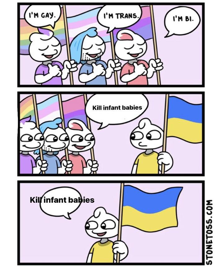 I'M GAY. I'M TRANS. I'M BI. Killinfant babies Kill infant babies STONETOSS.COM