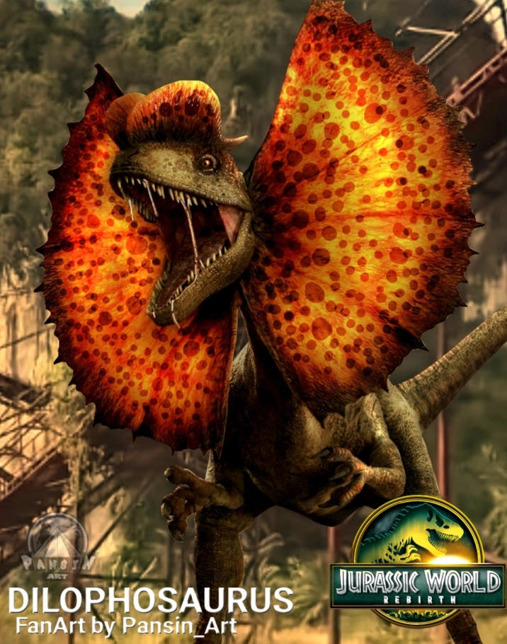 PANSIN DILOPHOSAURUS FanArt by Pansin Art JURASSIC WORLD REBIRTH