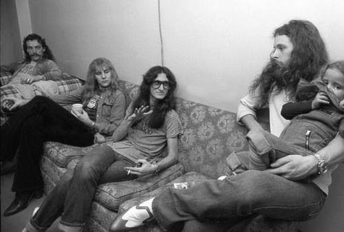 Rush Backstage Rush backstage, before opening for Ted Nugent, 1975 | Know Your Meme