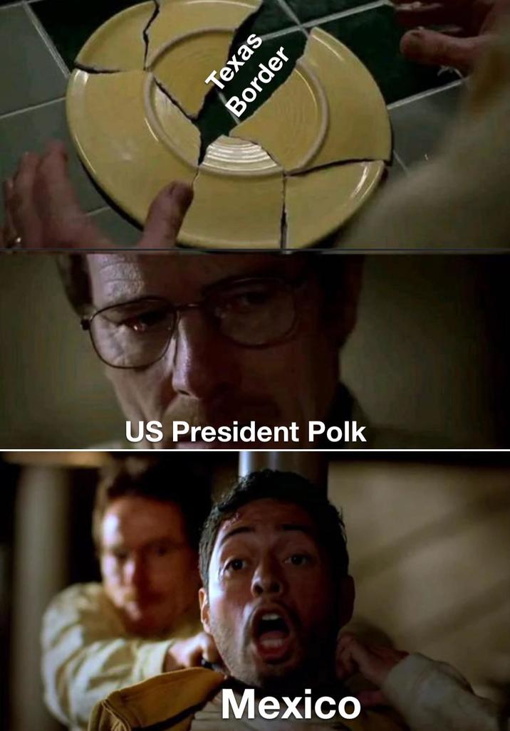 Texas Border US President Polk Mexico