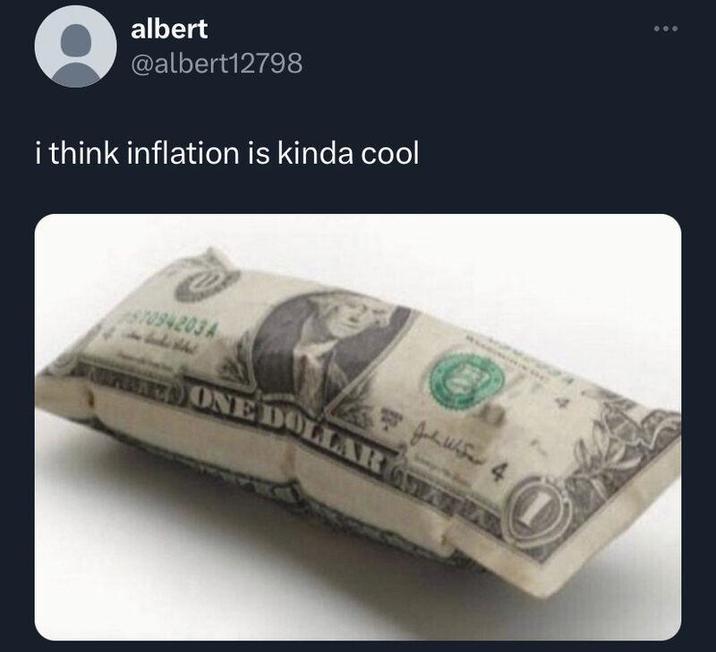 albert @albert12798 i think inflation is kinda cool S7094203A J4 Jah User 4 NFBREZ ONE DOLLAR MATA