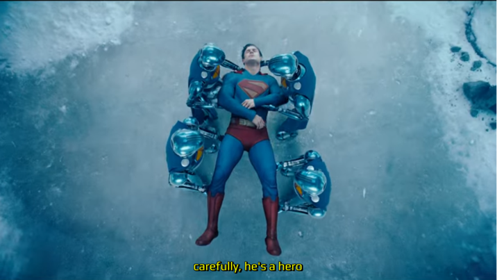 carefully, he's a hero