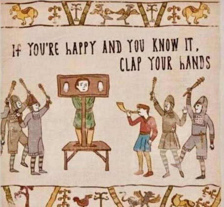 If YOU'RE HAPPY AND YOU KNOW IT. CLAP YOUR LANDS