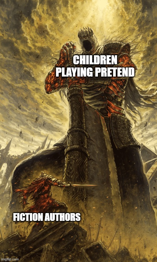 CHILDREN PLAYING PRETEND FICTION AUTHORS imgflip.com