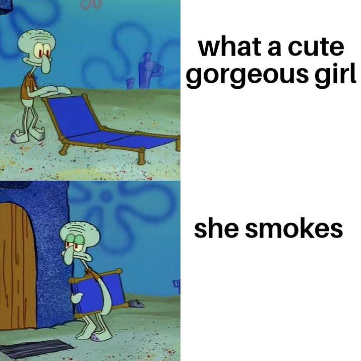 what a cute gorgeous girl she smokes