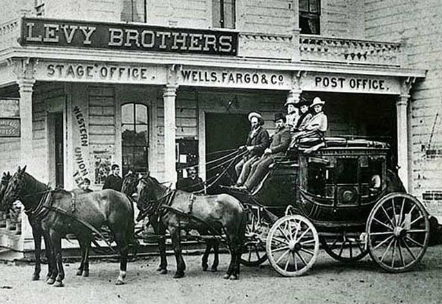 WELLS FARGO&CO POST OFFICE, LEVY BROTHERS. STAGE OFFICE. WESTERN UNION