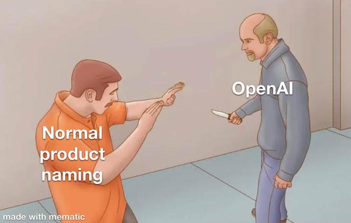 Normal product naming OpenAl made with mematic