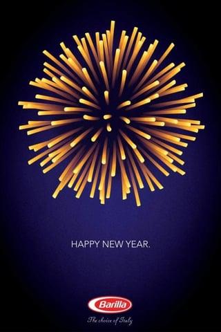 HAPPY NEW YEAR. Barilla The choice of Traly