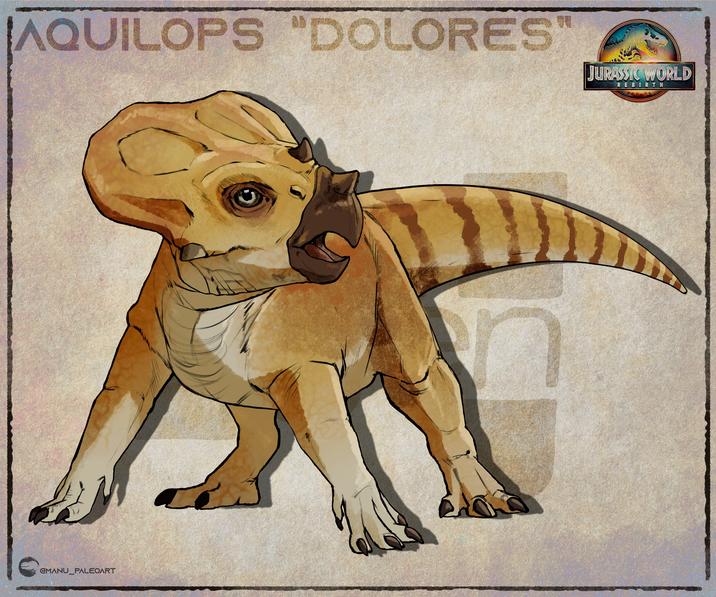 AQUILOPS "DOLORES" wwwwww JURASSIC WORLD REBIRTH CMANU PALEOART