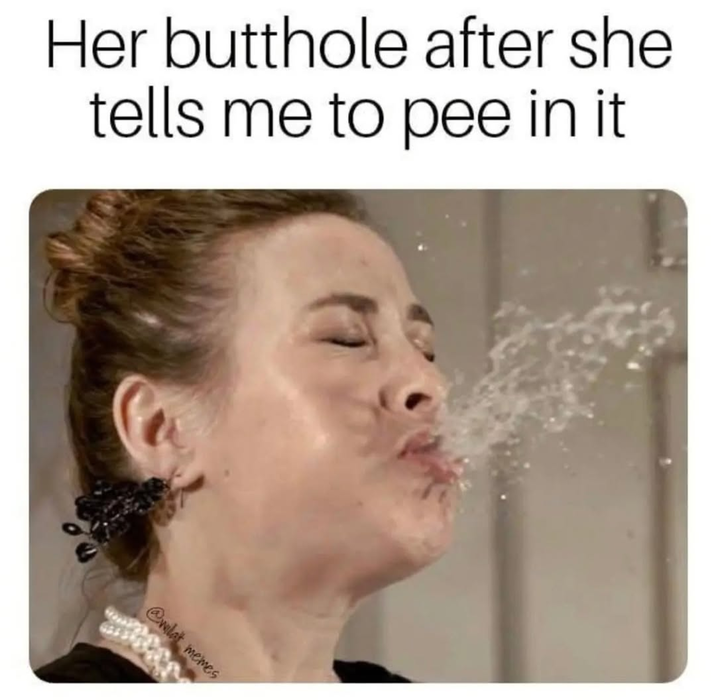 Her butthole after she tells me to pee in it @wilat memes