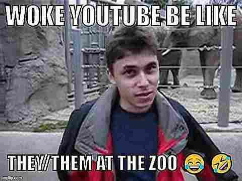 WOKE YOUTUBE BE LIKE THEY THEM AT THE ZOO mop.com