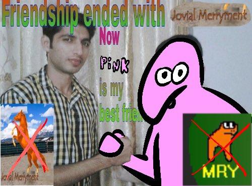 Friendship ended with al Meryment Now PINK is my best frie Ja al Merfyment MRY