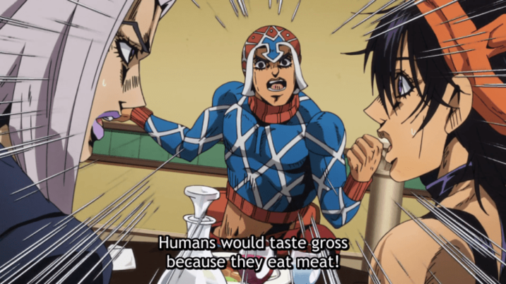 Humans would taste gross because they eat meat!