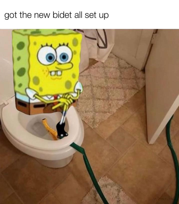 got the new bidet all set up w/evan-lolz