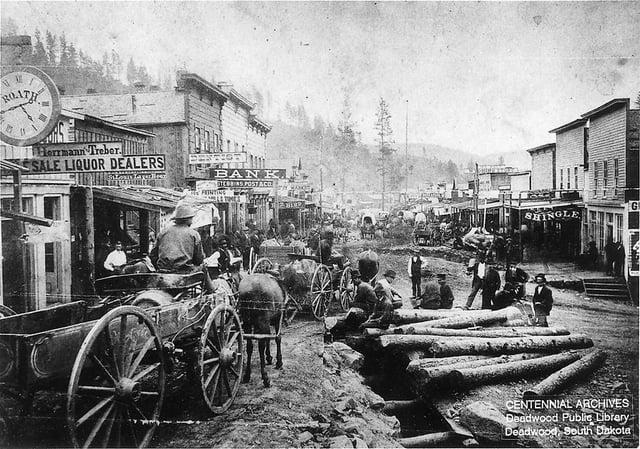 ROATH Herrmann Treber SALE LIQUOR DEALERS BANK. STEBBIAS POST ACO Er/2007 THE FINTING SHINGLE G CENTENNIAL ARCHIVES Deadwood Public Library Deadwood, South Dakota