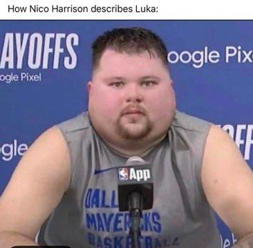 A "meme":https://knowyourmeme.com/memes/memes about Luka Doncic taking the Dallas Mavericks to the "NBA":https://knowyourmeme.com/memes/cultures/basketball Finals despite being "fat" as what was said in his "trade to the LA Lakers":https://knowyourmeme.com/memes/events/luka-doncic-trade.