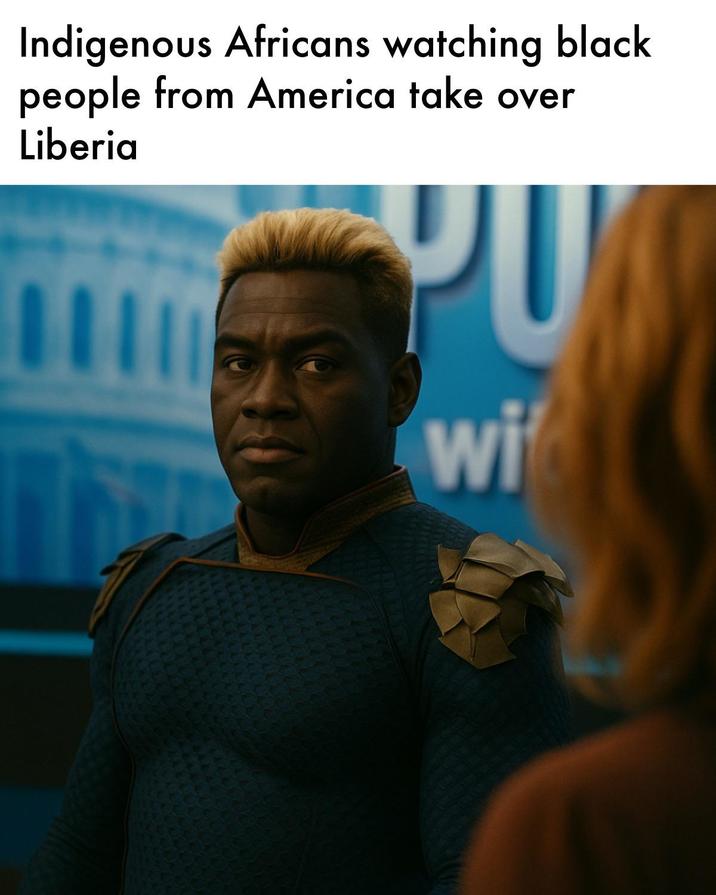 Indigenous Africans watching black people from America take over Liberia וש wik