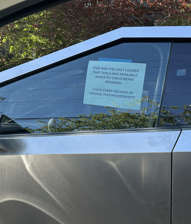 THIS WAS THE ONLY LOANER THAT TESLA HAD AVAILABLE WHILE MY CAR IS BEING REPAIRED. I HATE EVERY SECOND OF DRIVING THIS MONSTROSITY.
