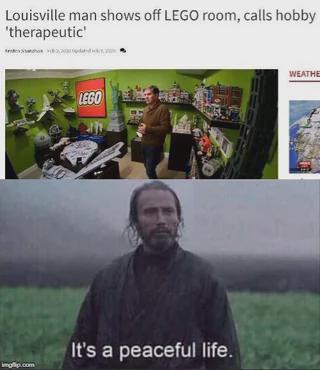 Louisville man shows off LEGO room, calls hobby 'therapeutic' LEGO D impfip.com It's a peaceful life. WEATHE