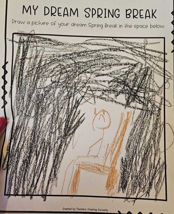 MY DREAM SPRING BREAK Draw a picture of your dream Spring Break in the space below. Created by Teachers Creating Curiosity