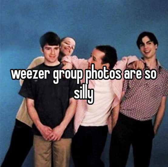 weezer group photos are so silly